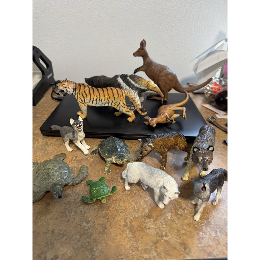 Wild Animals Solid Rubber Lot Of 12 Too Heavy to Bundle. Sold separately